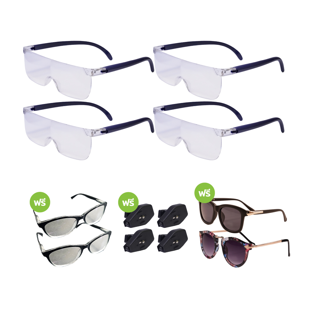 Zoom Vision แว่นตาขยายไร้มือจับ (4แถม8) ซูม วิชชั่น Image