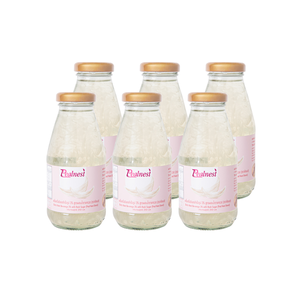 Pealnest เครื่องดื่มรังนกเข้มข้นผสมเนื้อรังนกแท้ สูตรน้ำตาลกรวด ขนาด 250 มล. (1แพ็ค) พีลเนส Image
