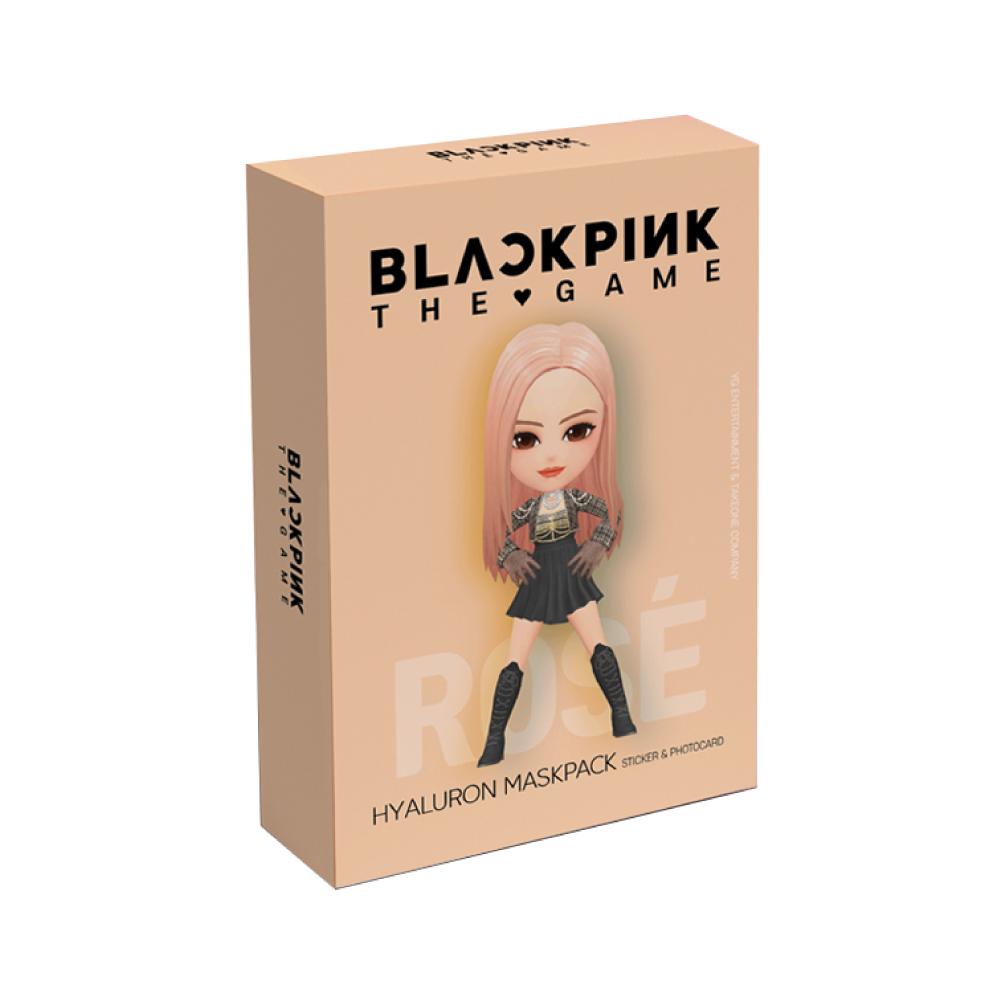 Blackpink The Game แผ่นมาส์กบำรุงผิวหน้า สูตร Hyaluron โรเซ แบล็กพิงก์ เดอะ เกม The Game Hyaluron Maskpack ROSE Image