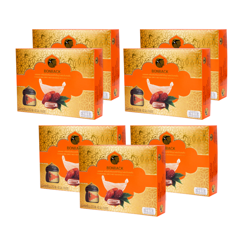 Bonback เครื่องดื่มรังนกสำเร็จรูป สูตรอินทผลัม (7 แพ็ค) ขนาด 42 มล. x 42 ขวด บอนแบค Image
