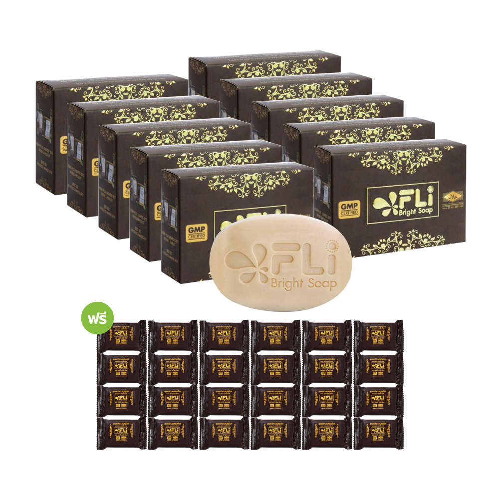 FLi Bright Soap สบู่สมุนไพร ไบร์ท โซป (10แถม24) เอฟแอลไอ ไบร์ท โซป Image
