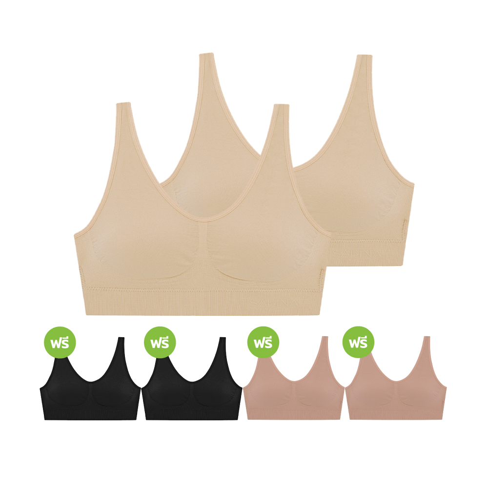 Sabina เเฮปปี้ บรา นิว บราเลส (แบบมีตะขอ) (2แถม4) ซาบีน่า Image